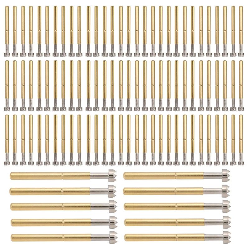 2.36mm Spring Test Probe with 9 Claws and 100 Pcs Brass Barrel Spring Loaded Test Pin for Industrial Testing