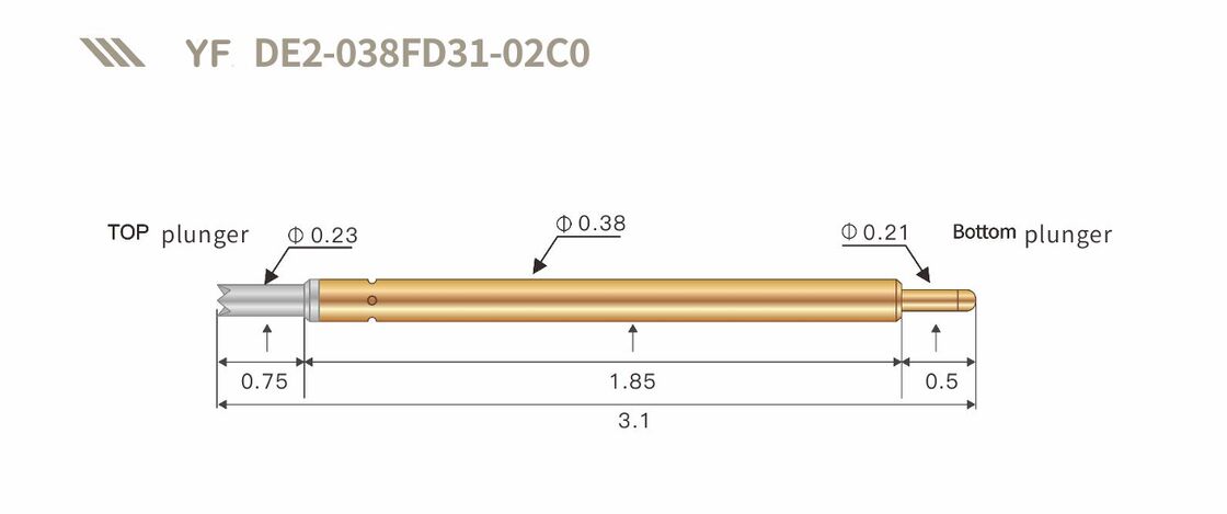 Pozłacana sonda sprężynowa o wysokiej trwałości | Pogo Pin w niestandardowych rozmiarach do testowania elektroniki